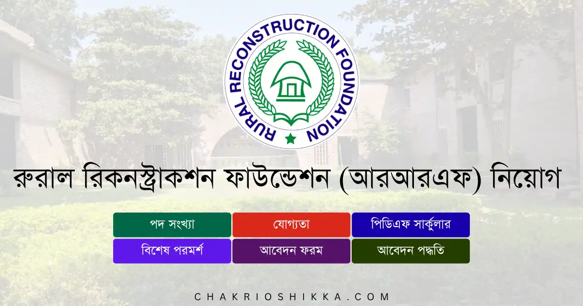 রুরাল রিকনস্ট্রাকশন ফাউন্ডেশন নিয়োগ ২০২৫, RRF Job Circular 2025, Rural Reconstruction Foundation Bangladesh, RRF Bangladesh, RRF Teletalk Apply, RRF Online Application, RRF Job Apply 2025, RRF Job Circular PDF, RRF Job Circular Teletalk, RRF Job Circular 2025 Bangladesh PDF