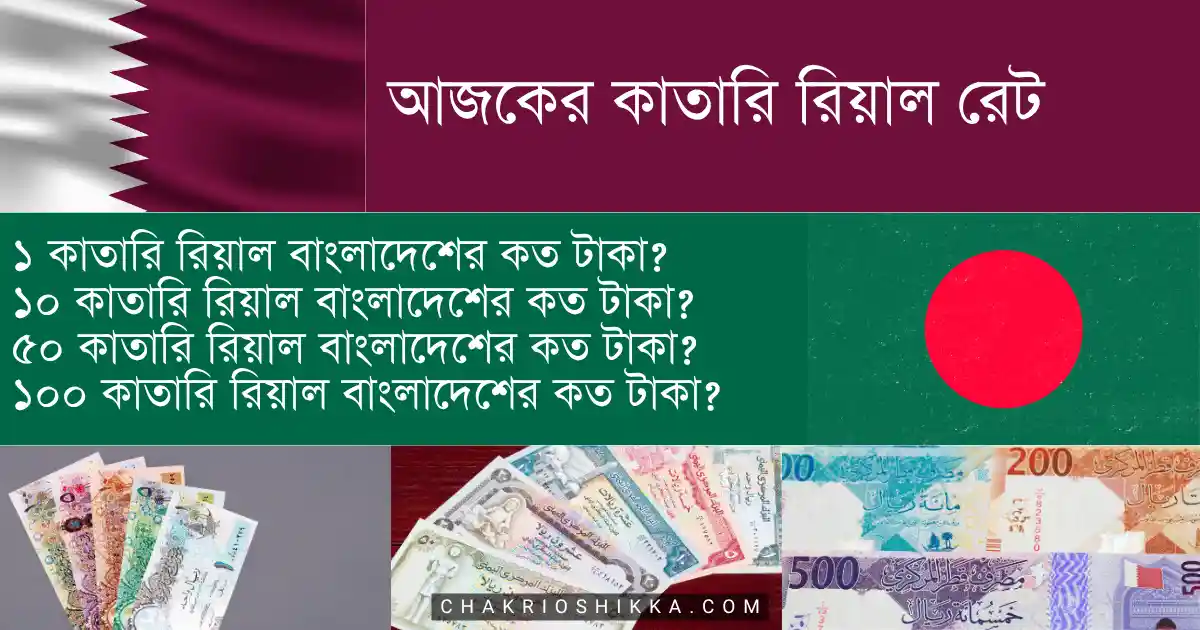 কাতারি রিয়াল রেট বাংলাদেশে, আজকের কাতারি রিয়াল রেট, ১ রিয়াল কত টাকা, ১০০ রিয়াল কত টাকা, QAR to BDT today, Qatari Riyal to Taka today, Qatar Riyal rate Bangladesh, কাতার থেকে টাকা পাঠালে কত মেলে, কাতারি রিয়াল এক্সচেঞ্জ রেট, কাতারি রিয়াল বাংলাদেশ ব্যাংক রেট, আজকের রেমিট্যান্স রিয়াল রেট